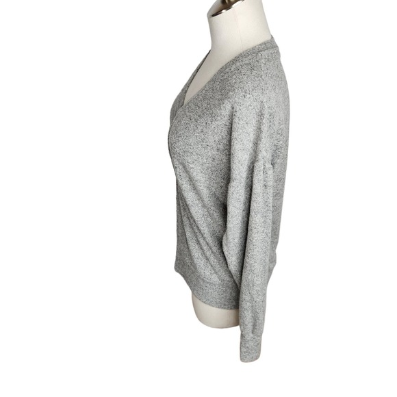 Soft Surroundings Heather Gray Knit Fuzzy‎ Long Sleeve Sweater Womens XS - Picture 6 of 10